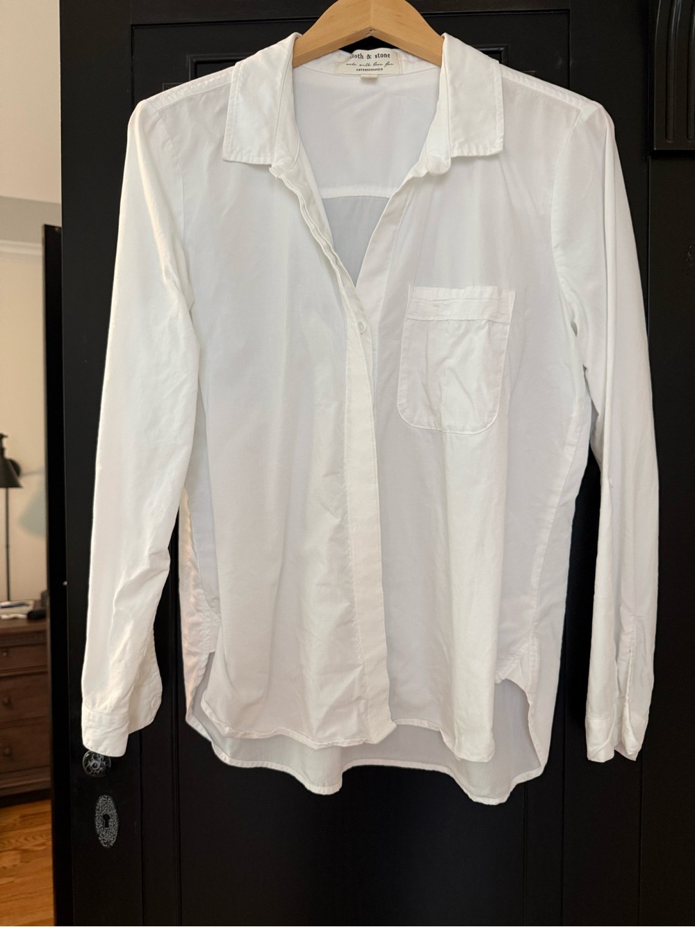Anthropologie White Button-Up Shirt